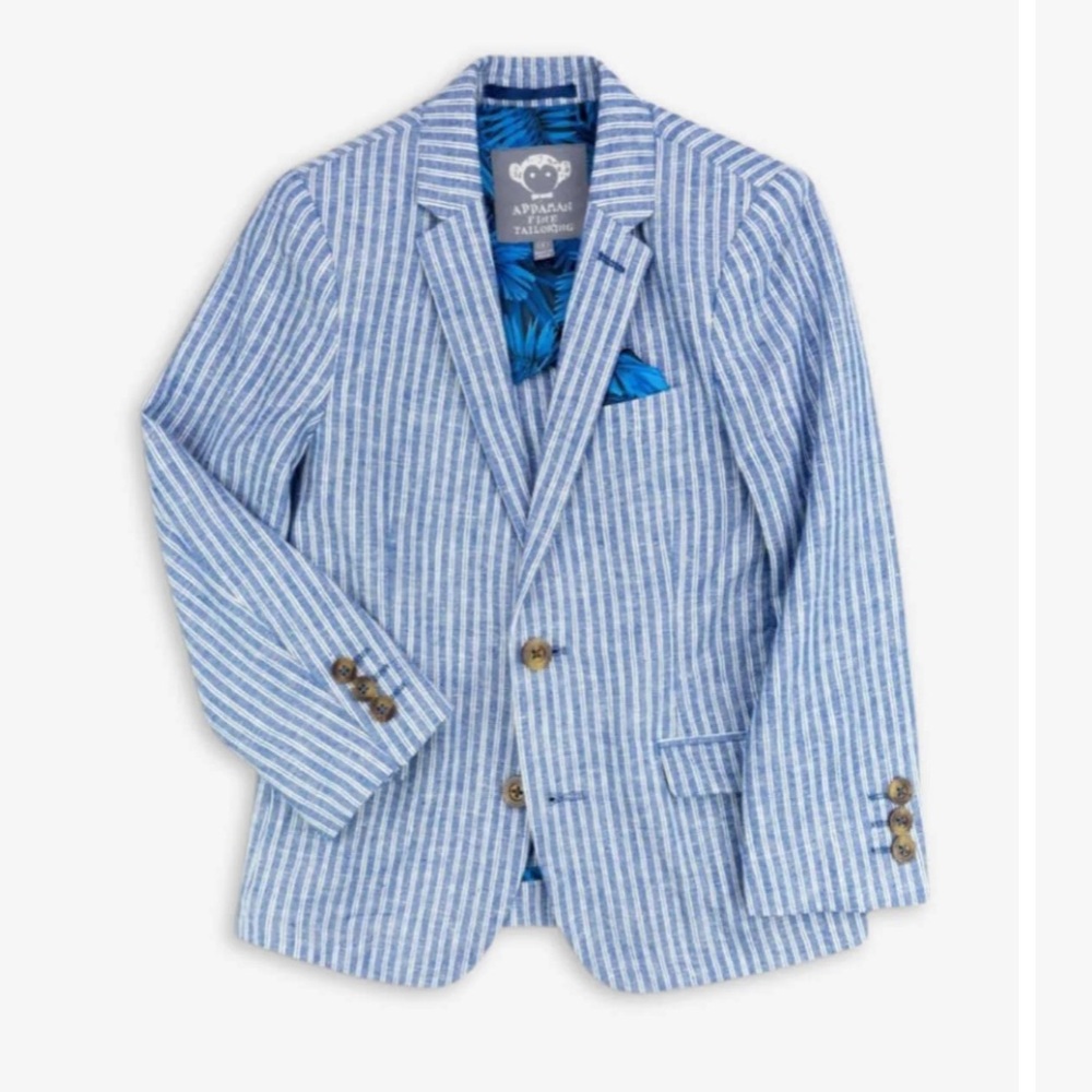 Boys Linen Striped Blazer - Appaman